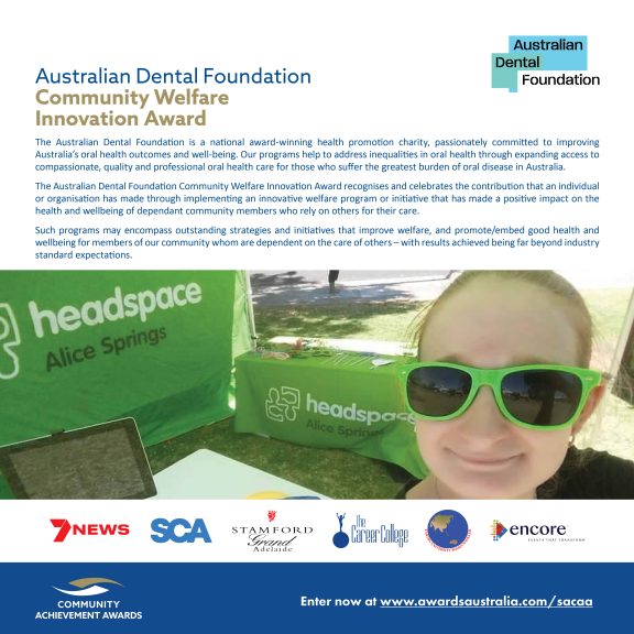 ADF’s Community Welfare Innovation Award Australian Dental Foundation